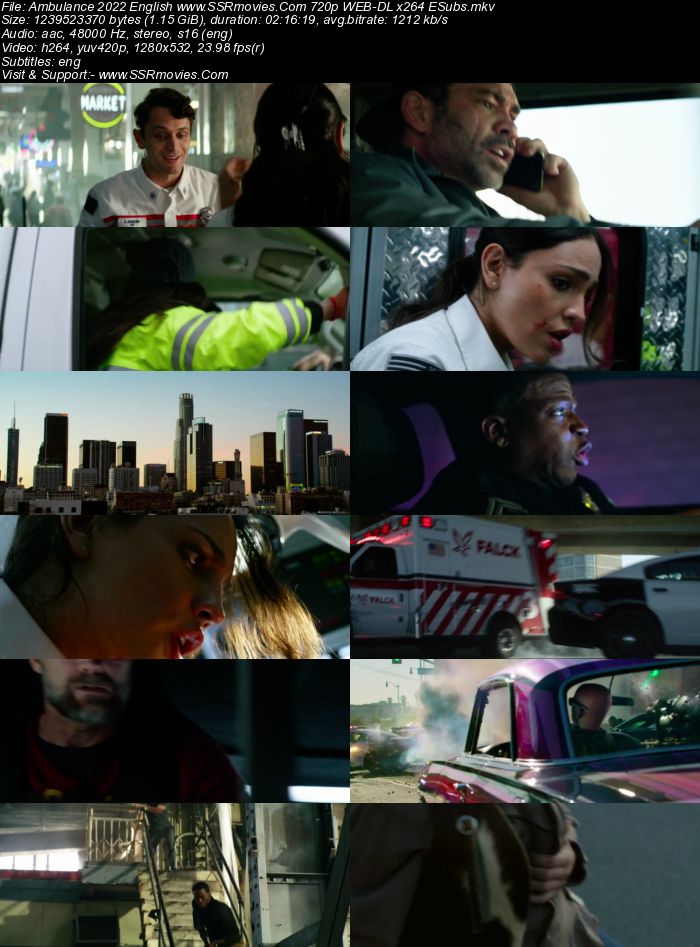 Ambulance 2022 English 720p 480p WEB-DL x264 ESubs Full Movie Download