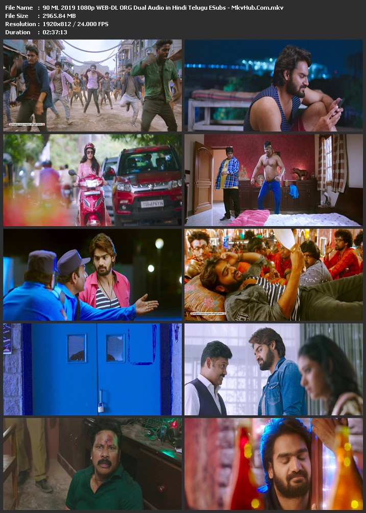 90 ML 2019 Dual Audio [Hindi-Telugu] 1080p WEB-DL 2.9GB Download