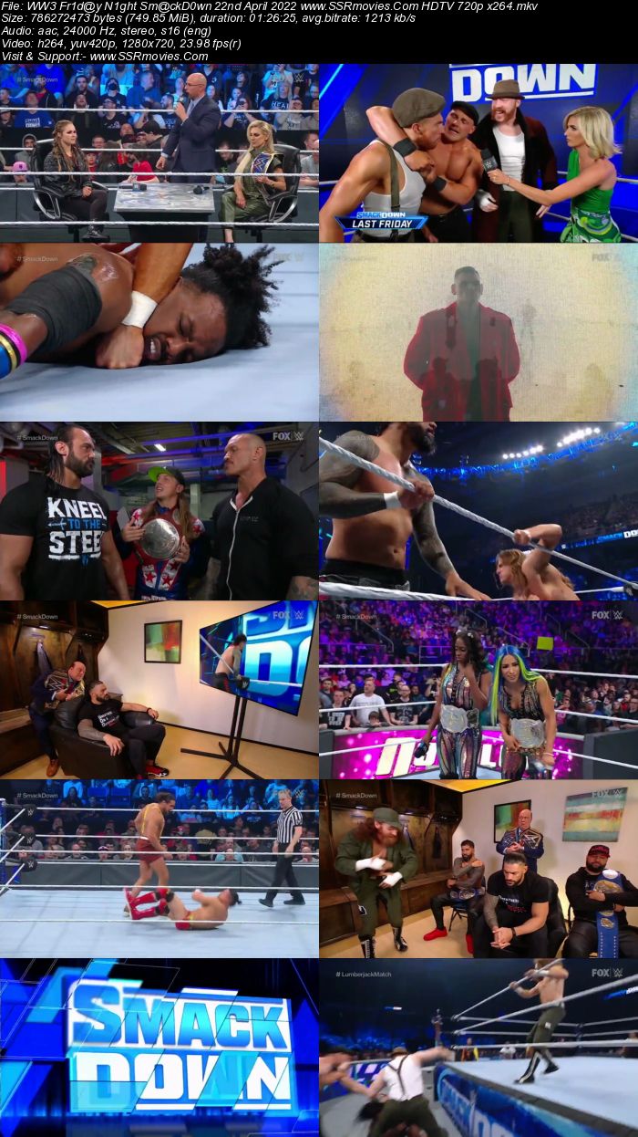 WWE Friday Night SmackDown 22nd April 2022 720p 480p HDTV x264 Download