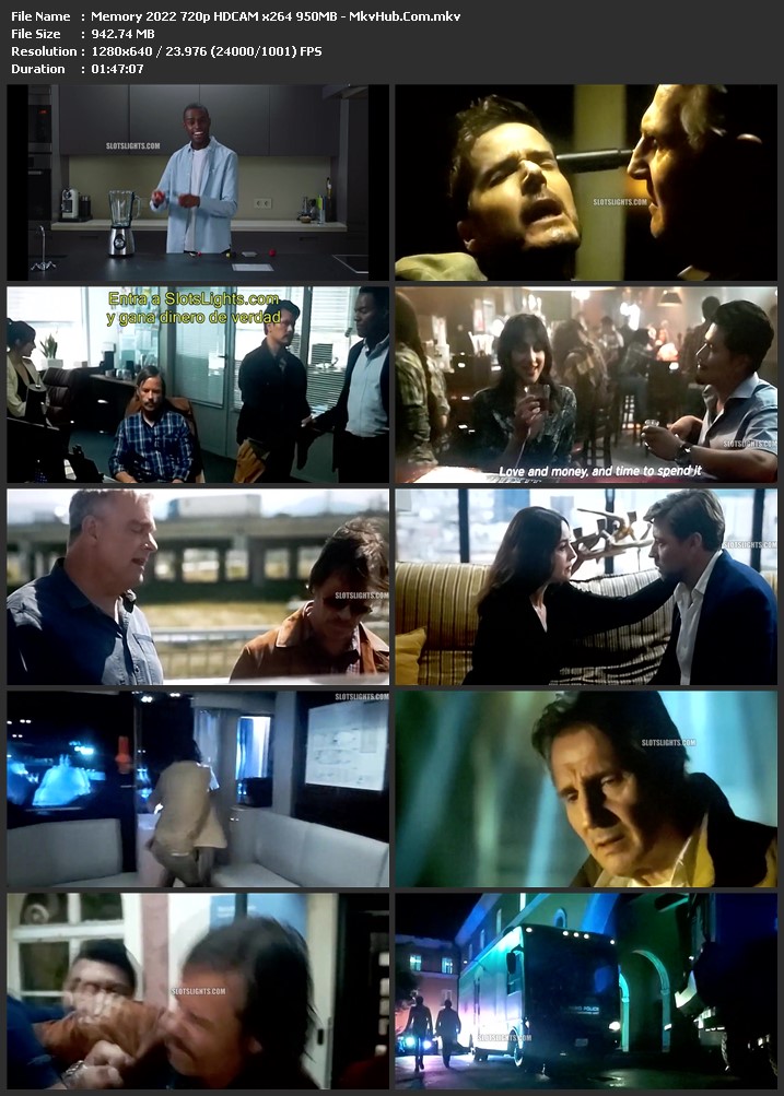 Memory 2022 English 720p HDCAM 950MB Download