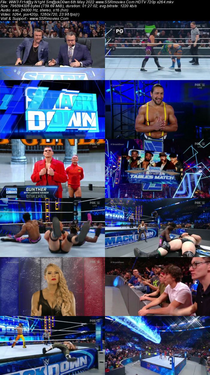 WWE Friday Night SmackDown 6th May 2022 720p 480p HDTV x264 Download