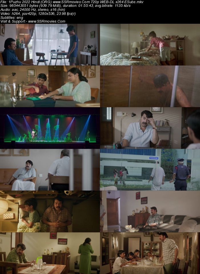 Puzhu 2022 Hindi (ORG) 1080p 720p 480p WEB-DL x264 ESubs Full Movie Download