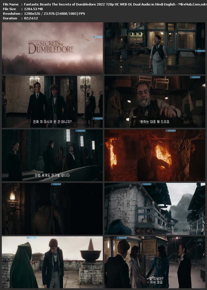 Fantastic Beasts: The Secrets of Dumbledore 2022 Dual Audio [Hindi-English] 720p HC WEB-DL 1.3GB Download