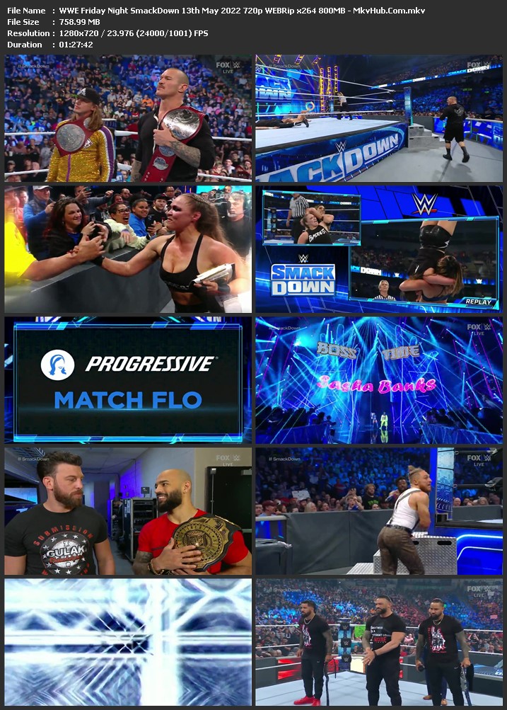 WWE Friday Night SmackDown 13th May 2022 720p WEBRip x264 800MB Download