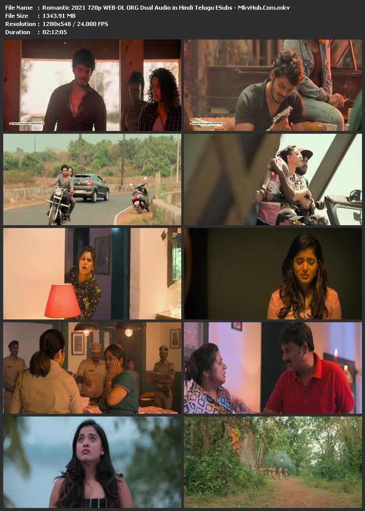 Romantic 2021 Dual Audio [Hindi-Telugu] 1080p WEB-DL 2.7GB Download