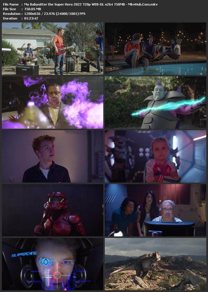 My Babysitter the Super Hero 2022 English 720p WEB-DL 750MB Download