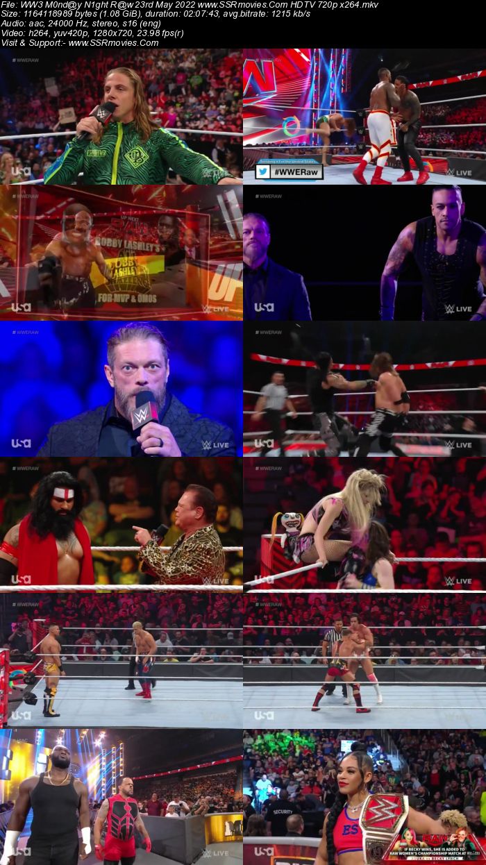 WWE Monday Night Raw 23rd May 2022 720p 480p WEB-DL Download