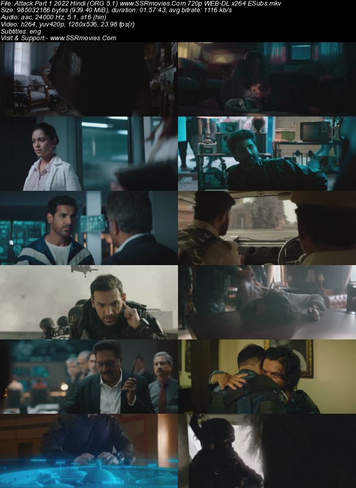 Attack 2022 Hindi (ORG) 1080p 720p 480p WEB-DL x264 ESubs Full Movie Download