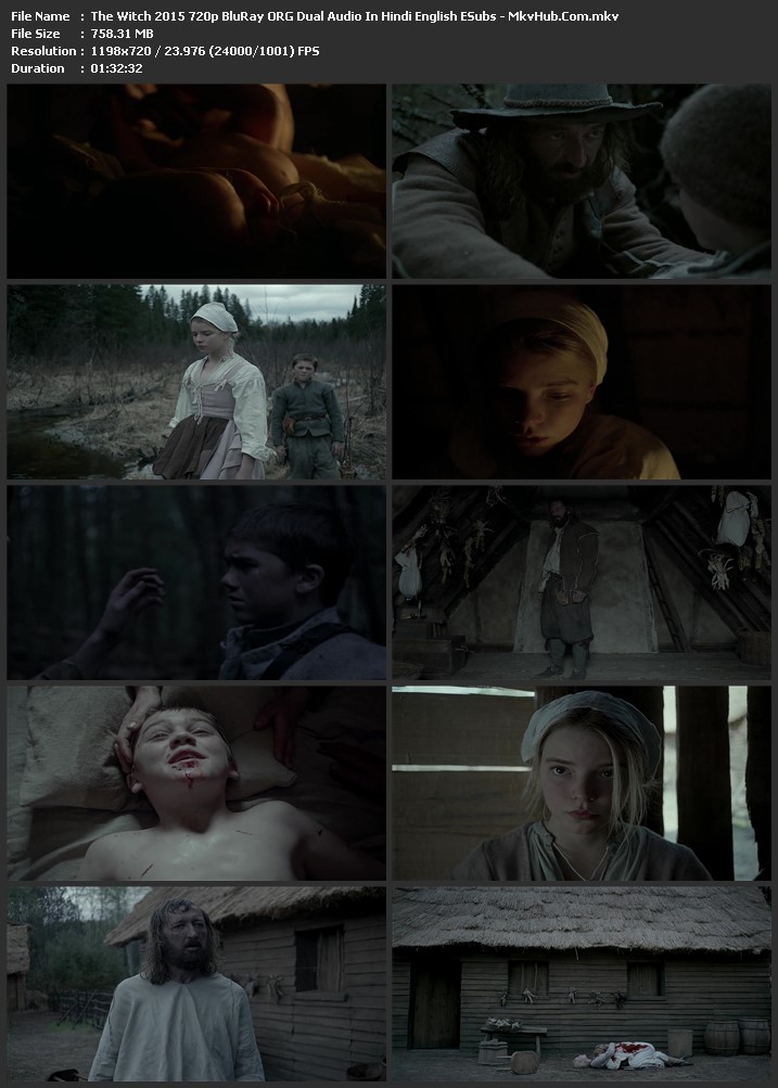 The Witch 2015 Dual Audio [Hindi-English] 720p BluRay 800MB Download