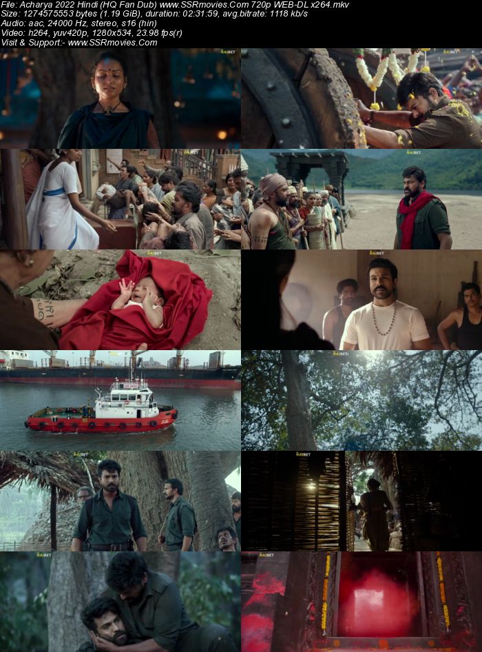 Acharya 2022 Hindi (HQ Dub) 1080p 720p 480p WEB-DL x264 ESubs Full Movie Download