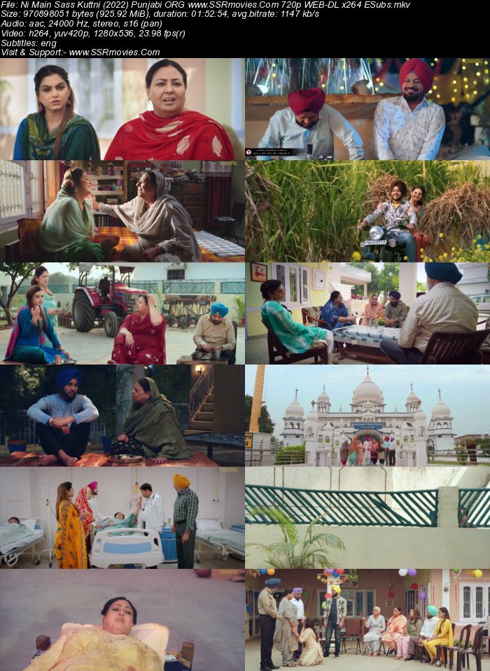 Ni Main Sass Kuttni 2022 Punjabi ORG 1080p 720p 480p WEB-DL x264 ESubs Full Movie Download