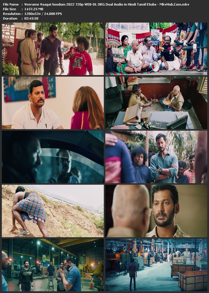 Veerame Vaagai Soodum 2022 Dual Audio [Hindi-Tamil] 720p WEB-DL 1.4GB Download