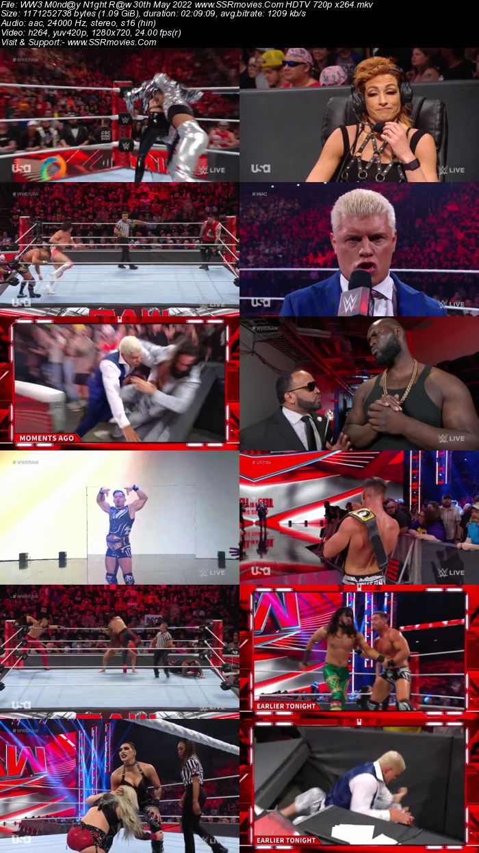 WWE Monday Night Raw 30th May 2022 720p 480p WEB-DL Download