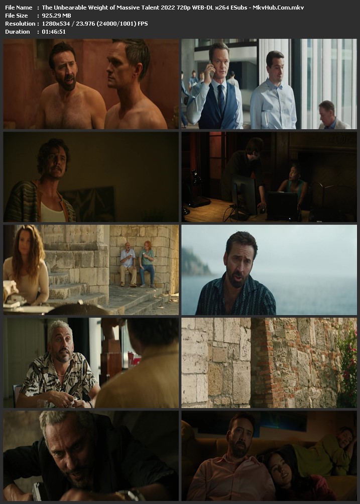 The Unbearable Weight of Massive Talent 2022 English 720p WEB-DL 950MB Download