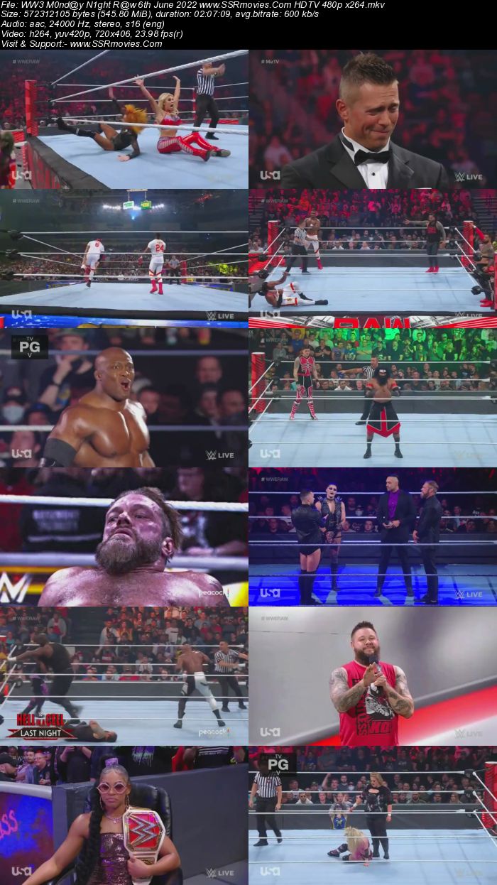 WWE Monday Night Raw 6th June 2022 720p 480p WEB-DL x264 Download