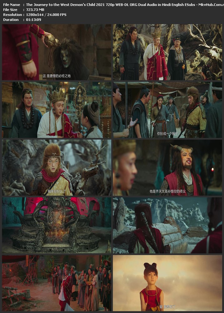 The Journey to the West: Demon's Child 2021 Dual Audio [Hindi-Chinese] 720p WEB-DL 750MB Download