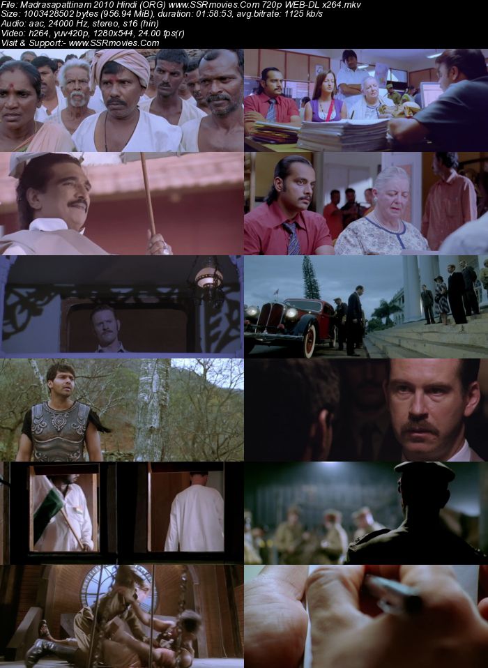 Madrasapattinam 2010 Hindi ORG 1080p 720p 480p HDRip x264 ESubs Full Movie Download
