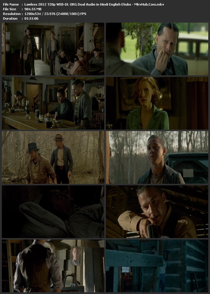 Lawless 2012 Dual Audio [Hindi-English] 720p WEB-DL 1GB Download