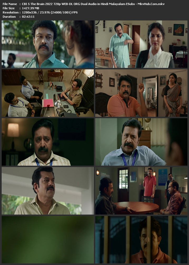 CBI 5 The Brain 2022 Dual Audio [Hindi-Malayalam] 720p WEB-DL 1.4GB Download