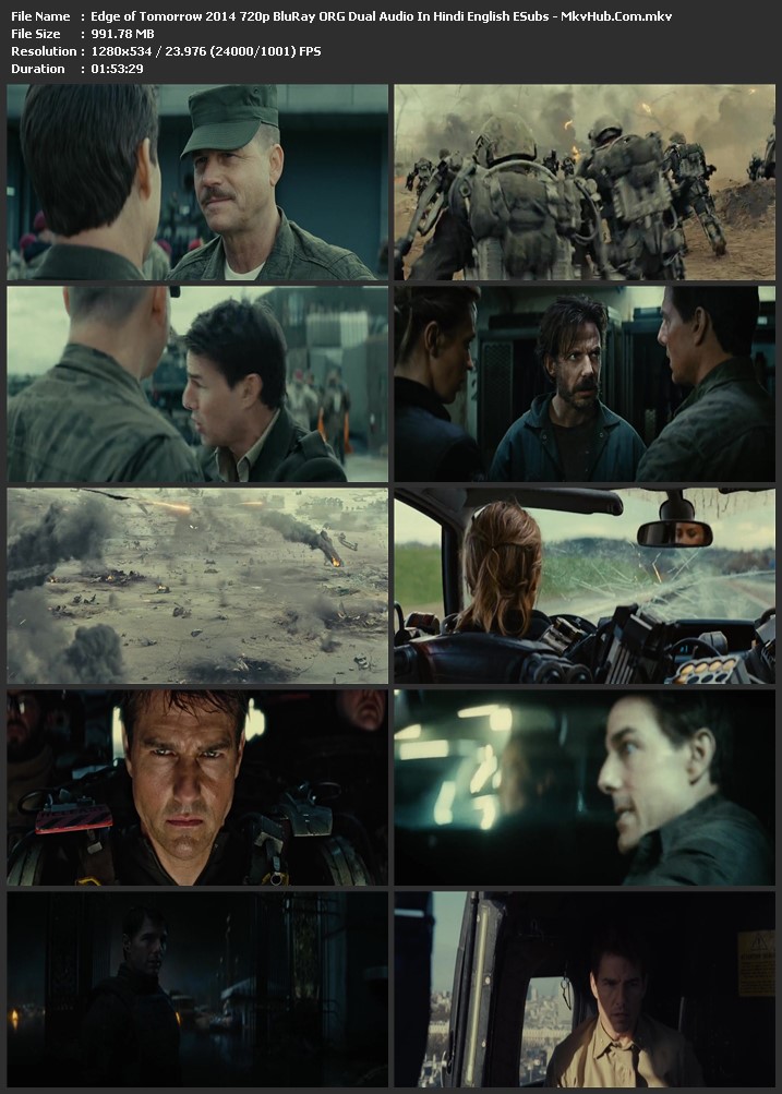 Edge of Tomorrow 2014 Dual Audio [Hindi-English] 1080p BluRay 1.8GB Download