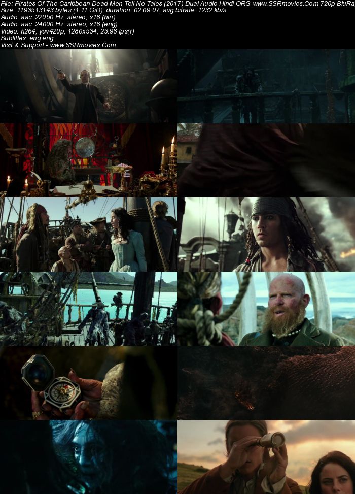 Pirates of the Caribbean: Dead Men Tell No Tales 2017 Dual Audio Hindi ORG 1080p 720p 480p BluRay x264 ESubs Full Movie Download