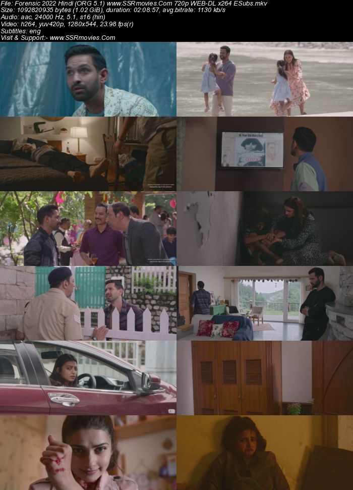 Forensic 2022 Hindi (ORG) 1080p 720p 480p WEB-DL x264 ESubs Full Movie Download