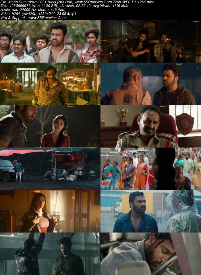 Maha Samudram 2021 Hindi (HQ Dub) 1080p 720p 480p WEB-DL x264 ESubs Full Movie Download