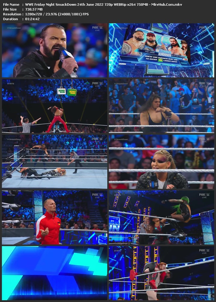 WWE Friday Night SmackDown 24th June 2022 720p WEBRip x264 750MB Download