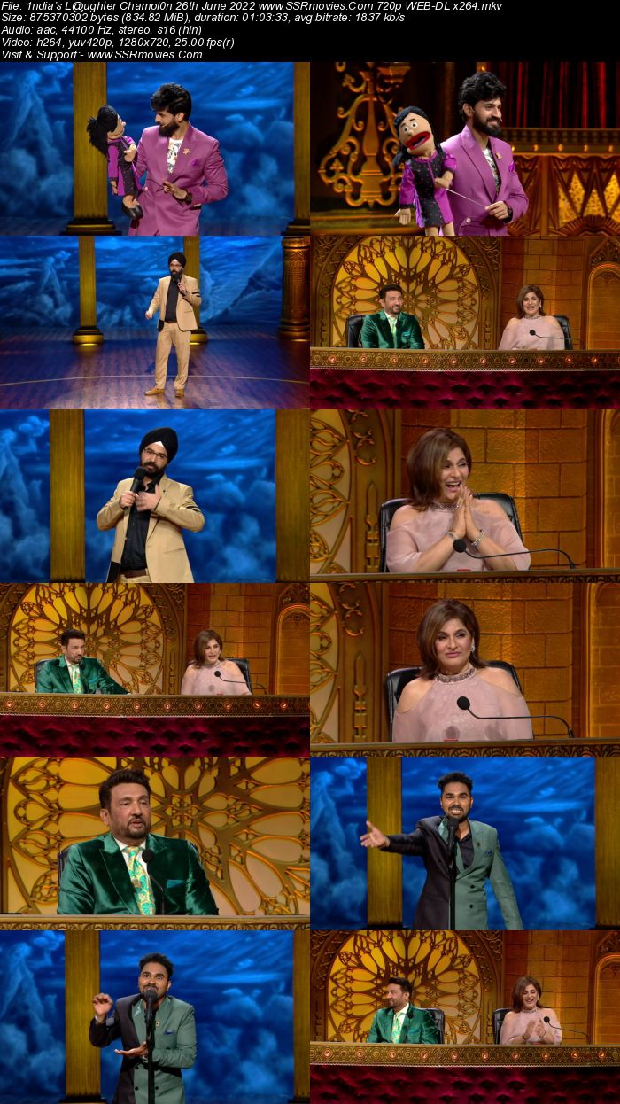 India’s Laughter Champion 2022 26th June 2022 720p 480p WEB-DL 400MB Download