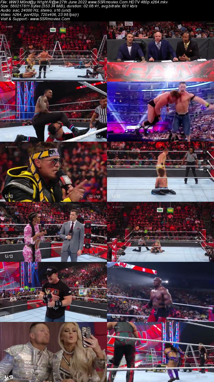 WWE Monday Night Raw 27th June 2022 720p 480p WEB-DL x264 Download