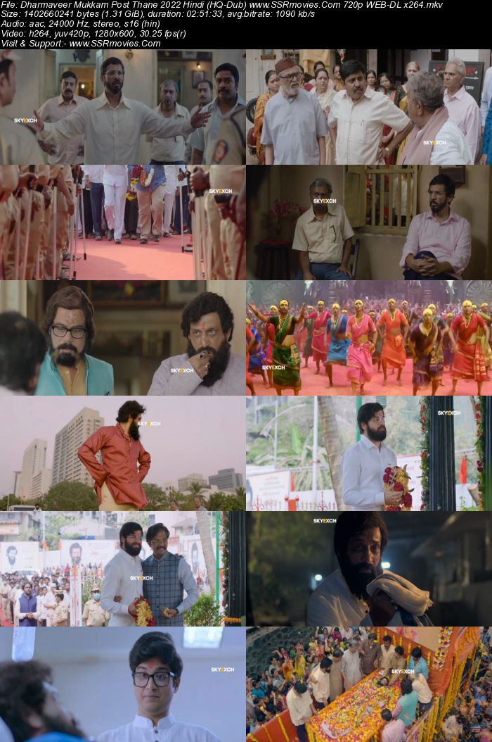 Dharmaveer 2022 Hindi (HQ-Dub) 1080p 720p 480p WEB-DL x264 1.3GB Full Movie Download