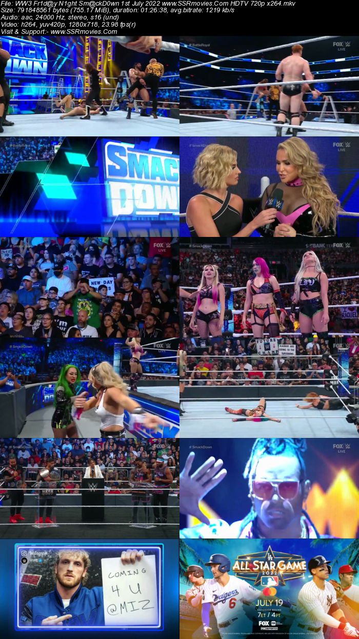 WWE Friday Night SmackDown 1st July 2022 720p 480p HDTV x264 Download