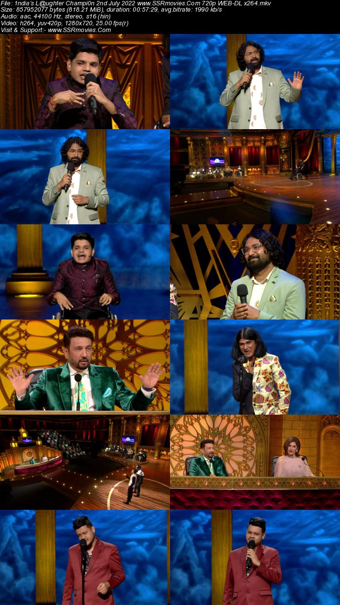 India’s Laughter Champion 2022 2nd July 2022 720p 480p WEB-DL 400MB Download