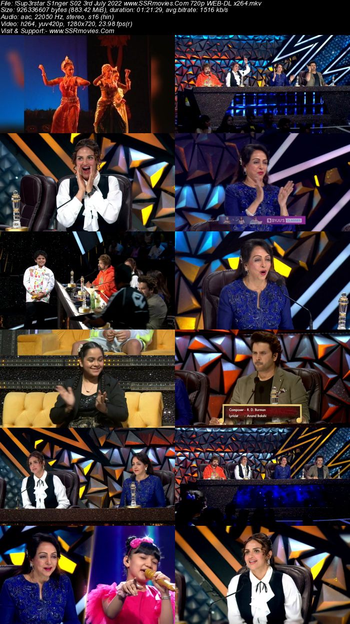 Superstar Singer S02 3rd July 2022 720p 480p WEB-DL x264 300MB Download