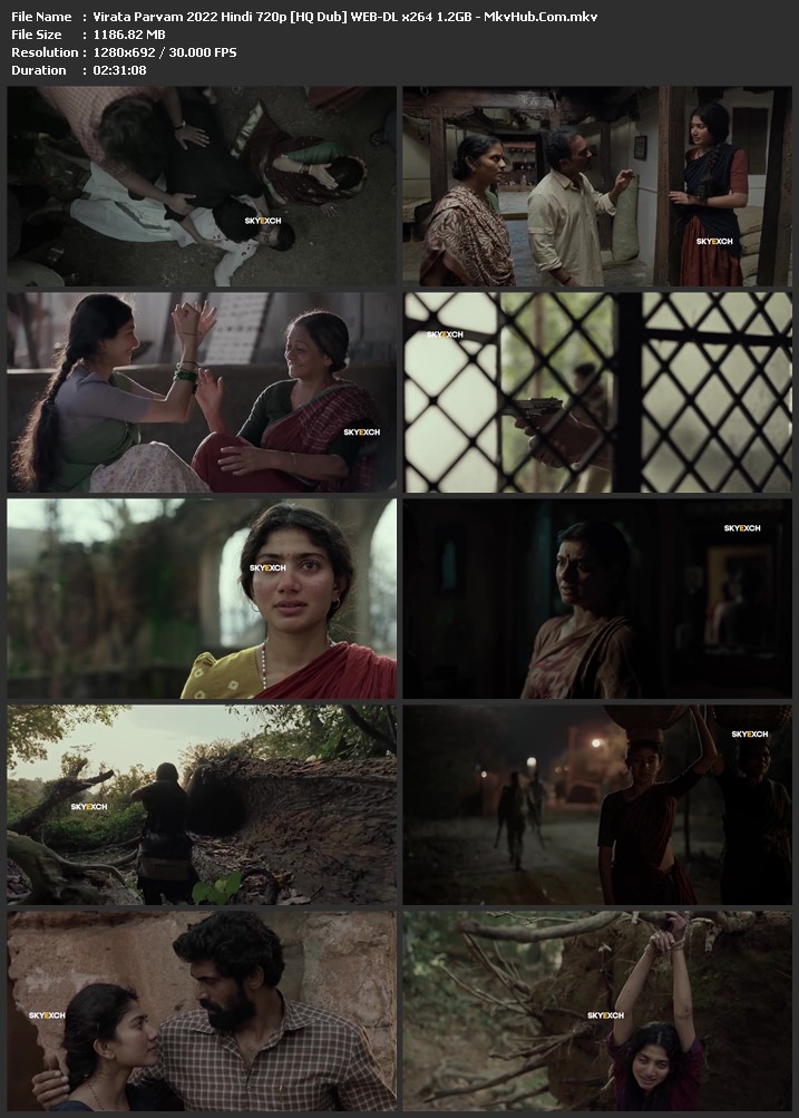 Virata Parvam 2022 Hindi 720p WEB-DL 1.2GB Download