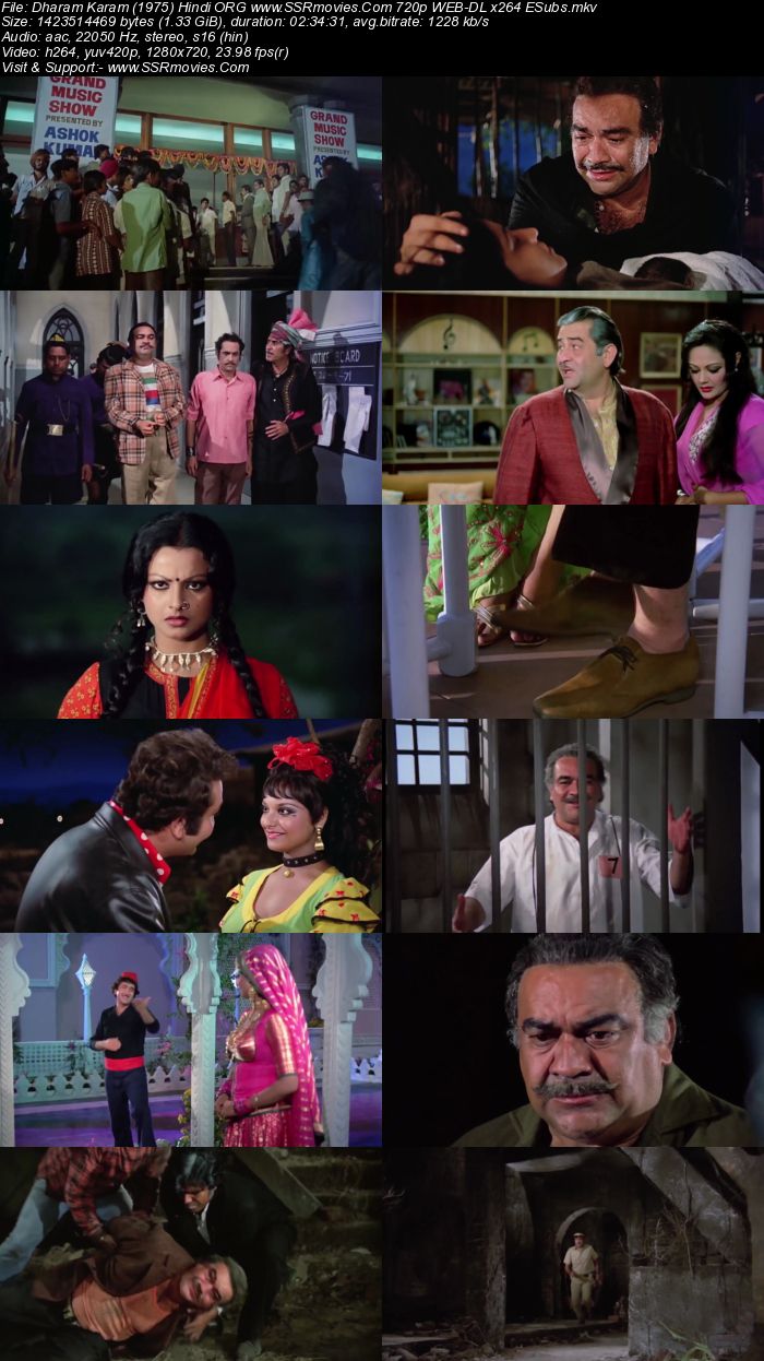 Dharam Karam 1975 Hindi ORG 1080p 720p 480p WEB-DL x264 ESubs Full Movie Download