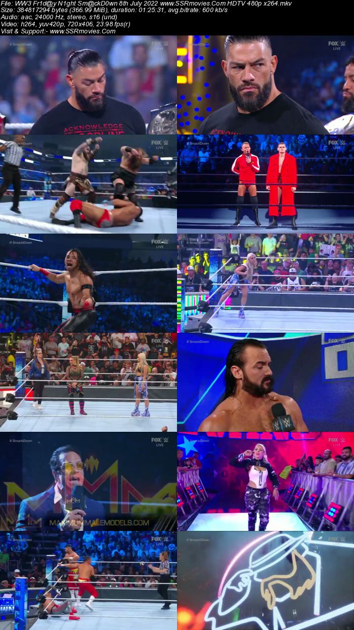 WWE Friday Night SmackDown 8th July 2022 720p 480p HDTV x264 Download