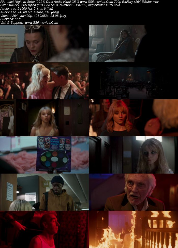 Last Night in Soho 2021 Dual Audio Hindi ORG 1080p 720p 480p BluRay x264 ESubs Full Movie Download