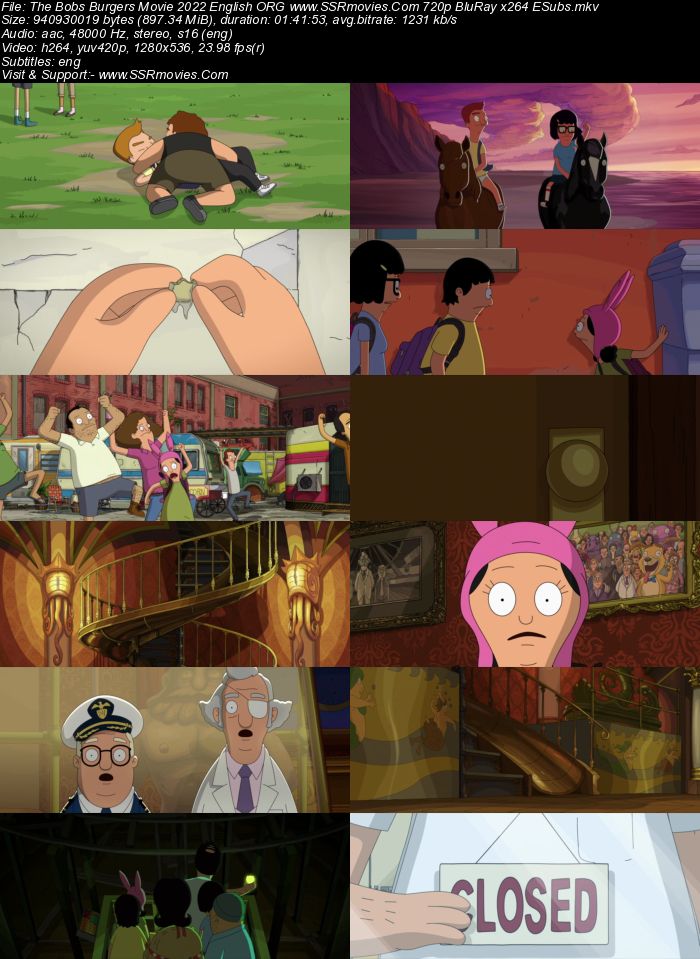 The Bob's Burgers Movie 2022 English ORG 720p 480p WEB-DL x264 ESubs Full Movie Download