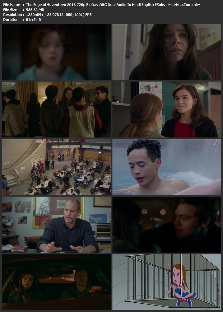 The Edge of Seventeen 2016 Dual Audio [Hindi-English] 1080p BluRay 1.8GB Download