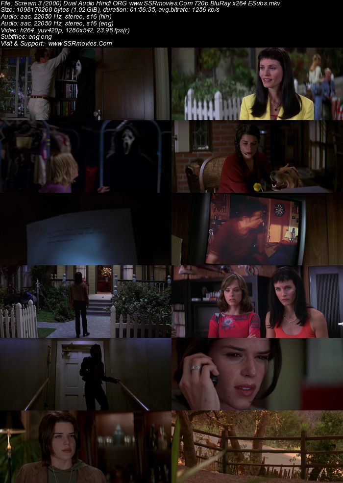 Scream 3 2000 Dual Audio Hindi ORG 720p 480p BluRay x264 ESubs Full Movie Download