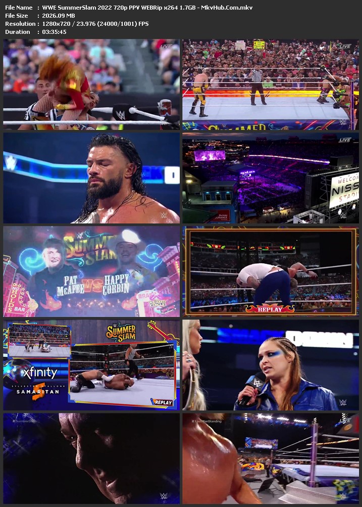 WWE SummerSlam 2022 720p PPV WEBRip x264 2GB Download