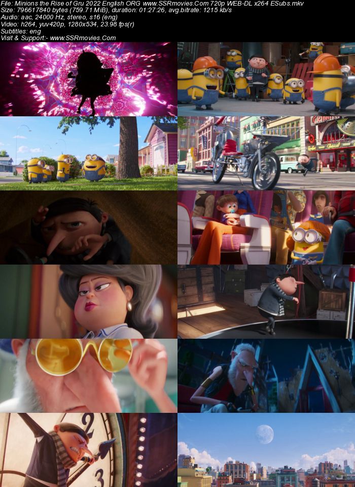 Minions: The Rise of Gru 2022 English ORG 1080p 720p 480p WEB-DL x264 ESubs Full Movie Download