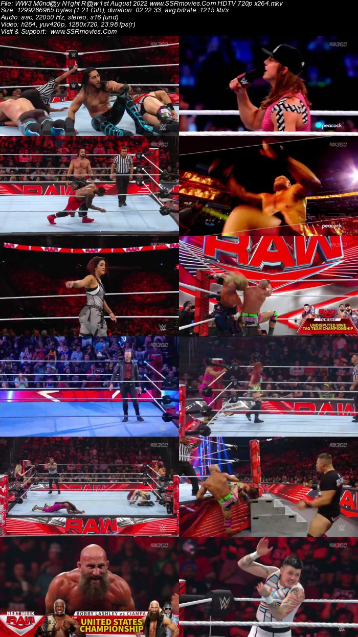 WWE Monday Night Raw 1st August 2022 720p 480p WEB-DL x264 Download