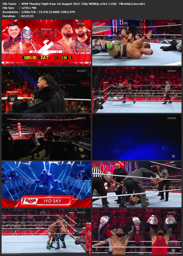 WWE Monday Night Raw 1st August 2022 720p WEBRip x264 1.2GB Download