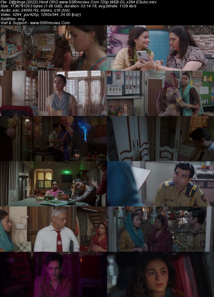 Darlings 2022 Hindi ORG 1080p 720p 480p WEB-DL x264 ESubs Full Movie Download