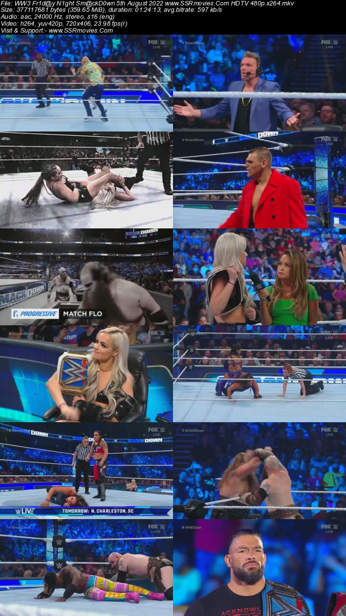 WWE Friday Night SmackDown 5th August 2022 720p 480p HDTV x264 Download