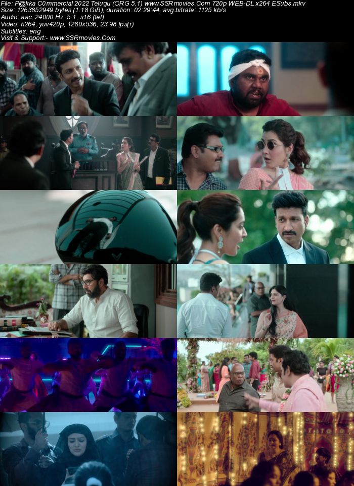 Pakka Commercial 2022 Telugu ORG 1080p 720p 480p WEB-DL x264 ESubs Full Movie Download