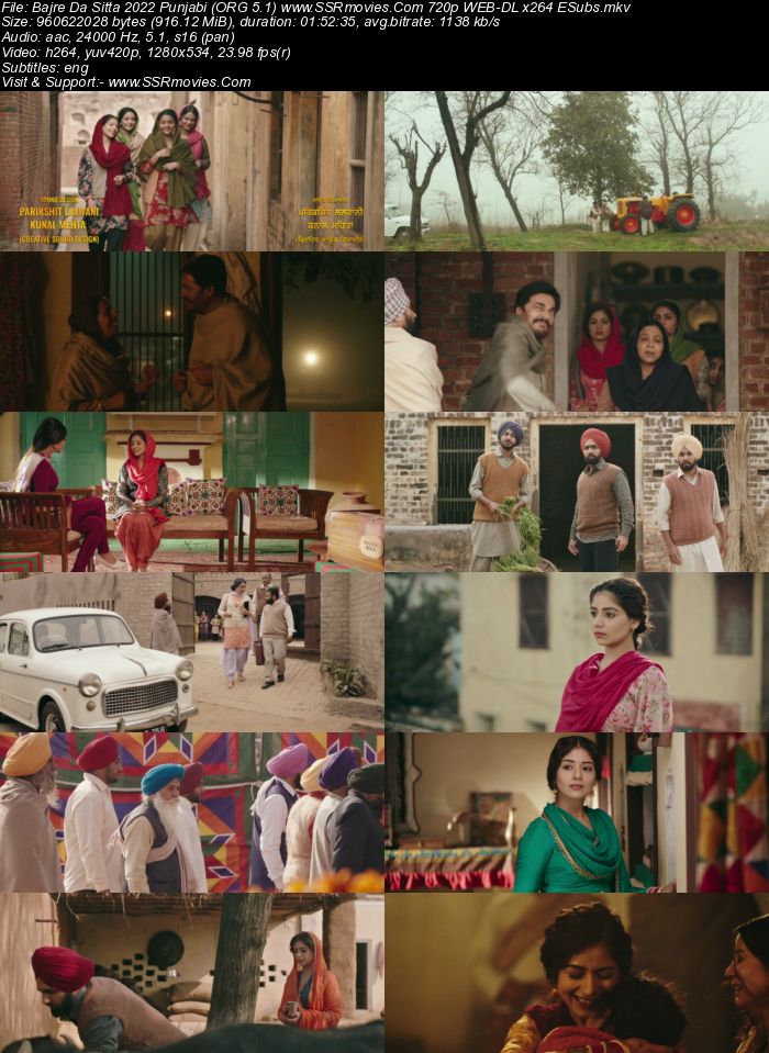 Bajre Da Sitta 2022 Punjabi ORG 1080p 720p 480p WEB-DL x264 ESubs Full Movie Download