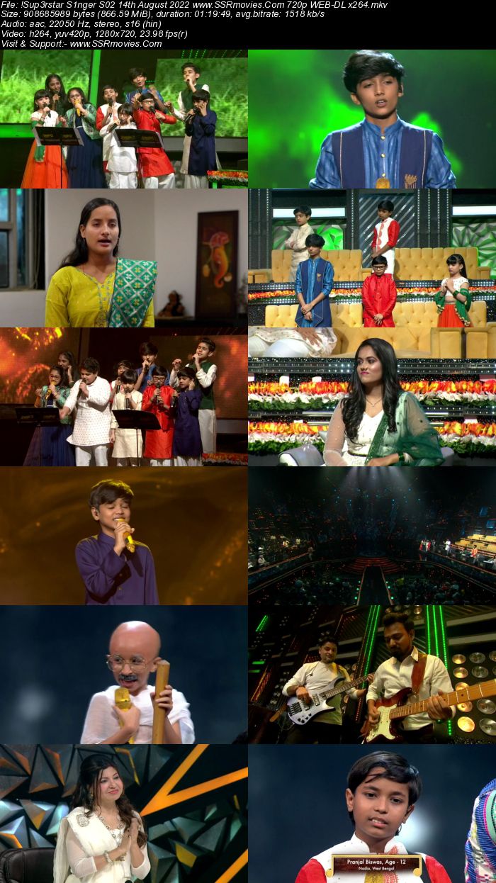 Superstar Singer S02 14th August 2022 720p 480p WEB-DL x264 300MB Download